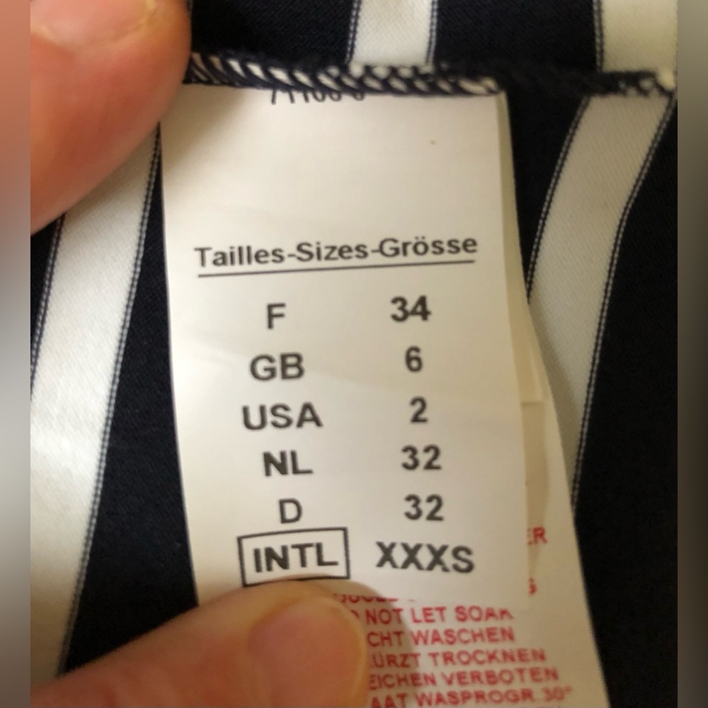 Saint James Propriano Nautical Stripe Stretch Boatneck Midi Dress Anti UV Size 2 - Picture 7 of 11